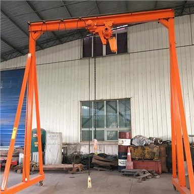 Kren Gantry Boleh Laras Aluminium dengan Pengangkat Rantaian